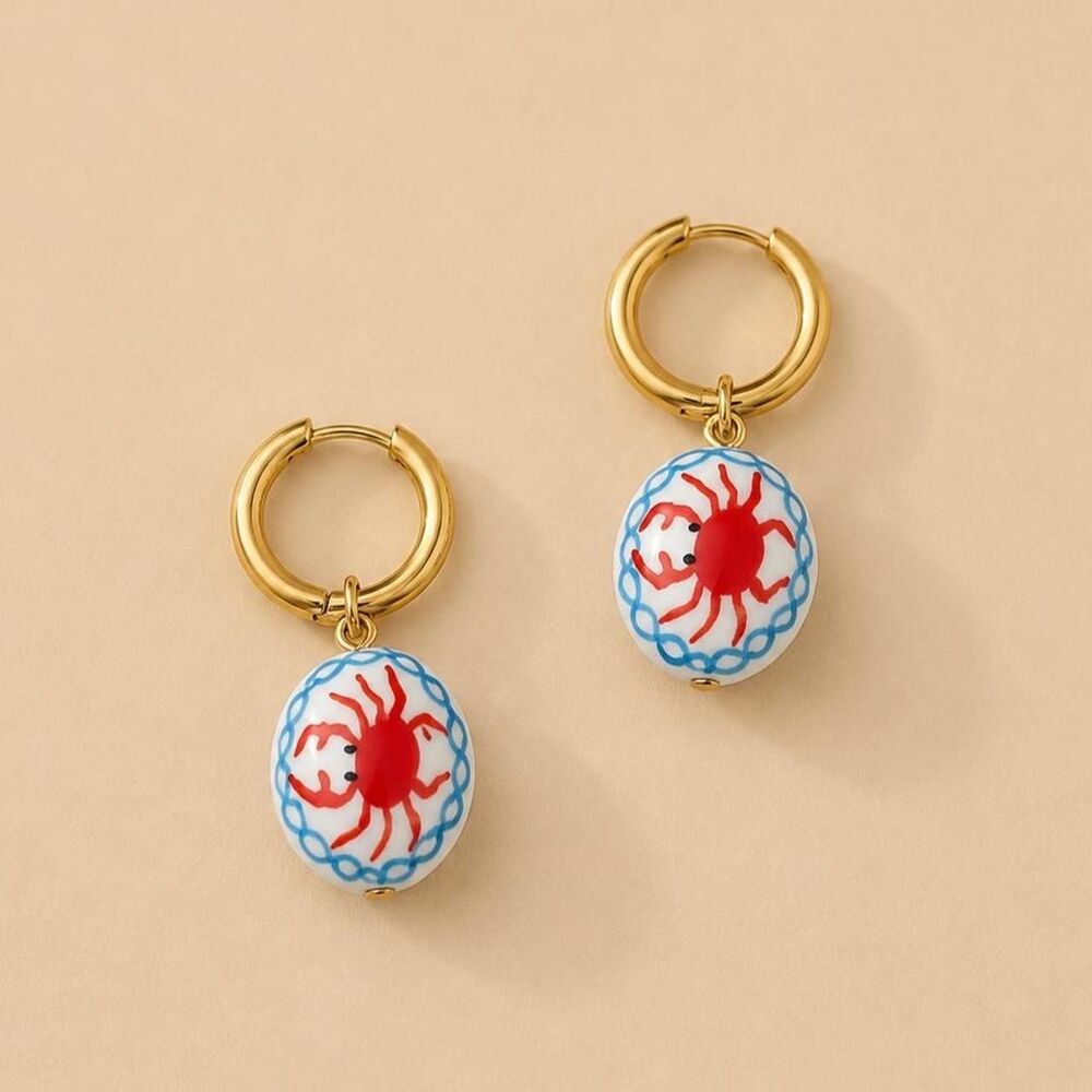 crab hoop earrings D65